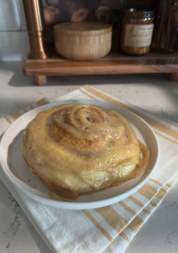Giant Cinnamon Roll for Two | with Brown Butter Icing
